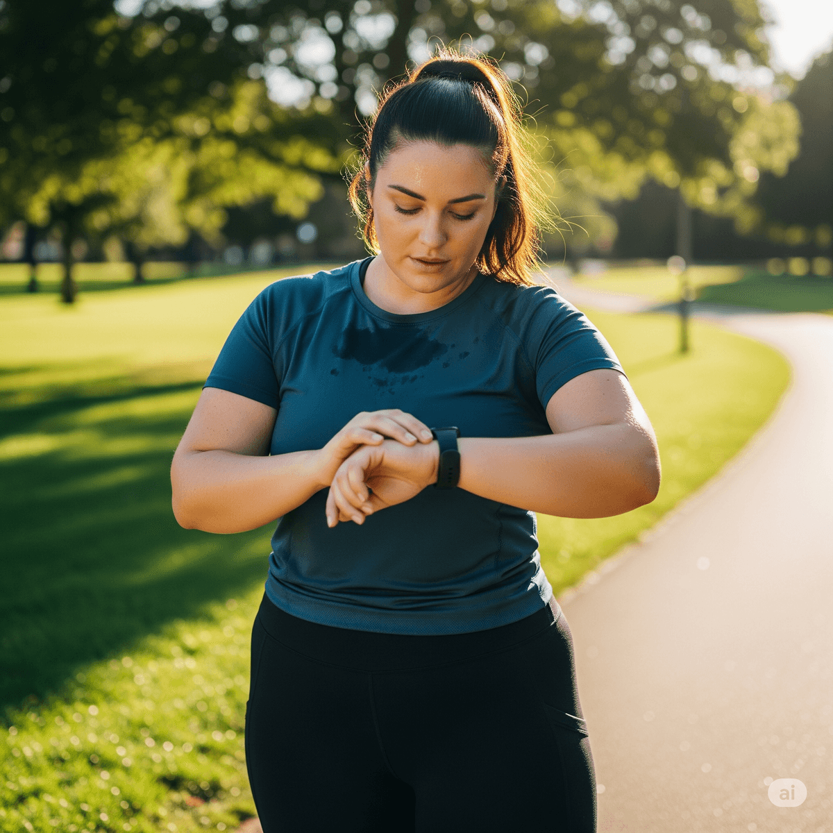 Woman exercising - weight loss journey